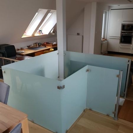 Absturzsicherung für Treppenaufgang in einer Loftwohnung