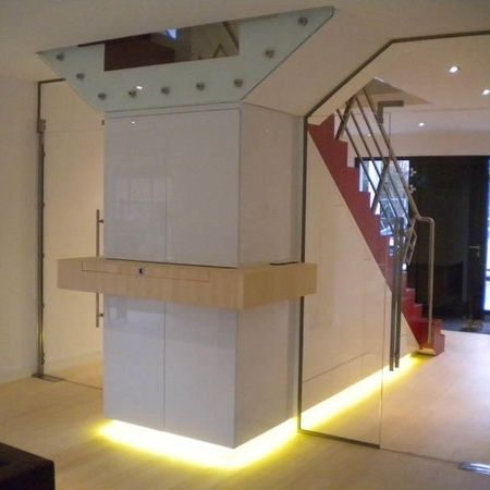 Ganzglastüren/Raumteiler Flur-Wohnbereich mit MWE Akzent Beschlägen