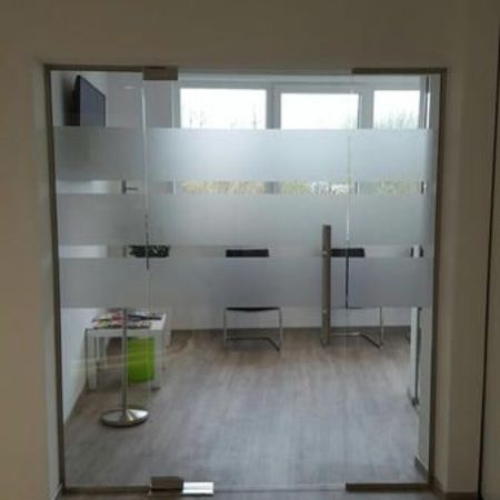 Teilsatinierte Glastür für Wartezimmer