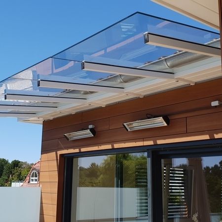 Glas-Terrassen-Überdachung Sonderkonstruktion Firma Fehrmann