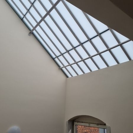 Altes Glasdach ca. 100 Jahre alt von einfach auf Isolierglas mit Wärmeschutz!                          Einhaltung der alten Konstruktion und Optik aber neuer Wärmeschutz.